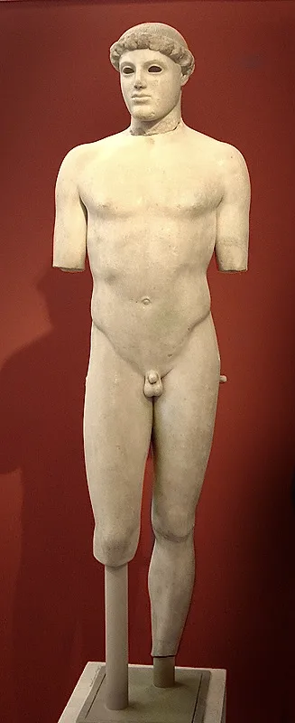 Kritios Boy, sculpture of a naked man