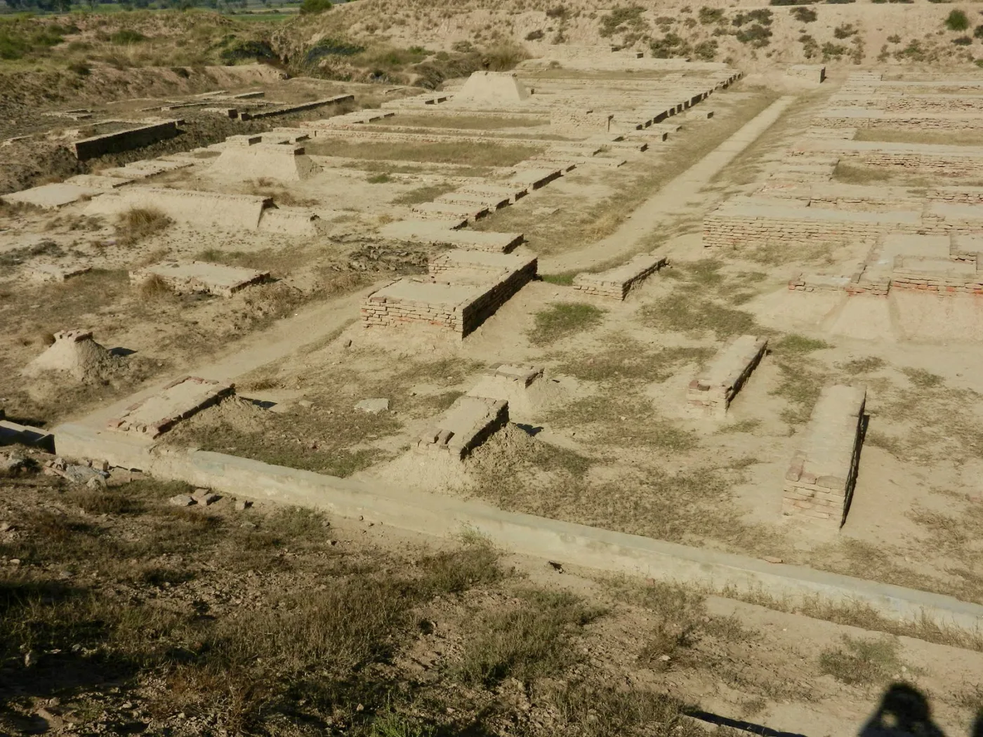 View of Granary and Great Hall on Mound F in Harappa