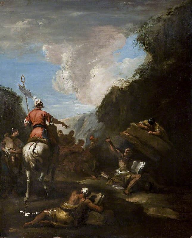 Hiero of Syracuse calls Archimedes to fortify the city. Private collection. Location: Ireland / Dublin / National Gallery of Ireland