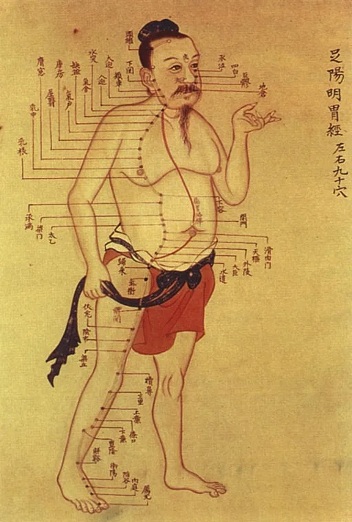 image showing man with acupunctures