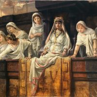 from Louis Hector Leroux-Empress Theodora in the Imperial Box in the Hippodrome
