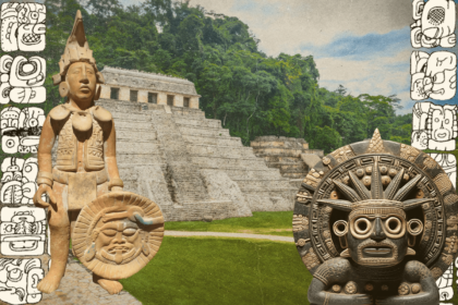 Featured Article Image about Maya Civilization showing Maya Temple, Maya Sculptures