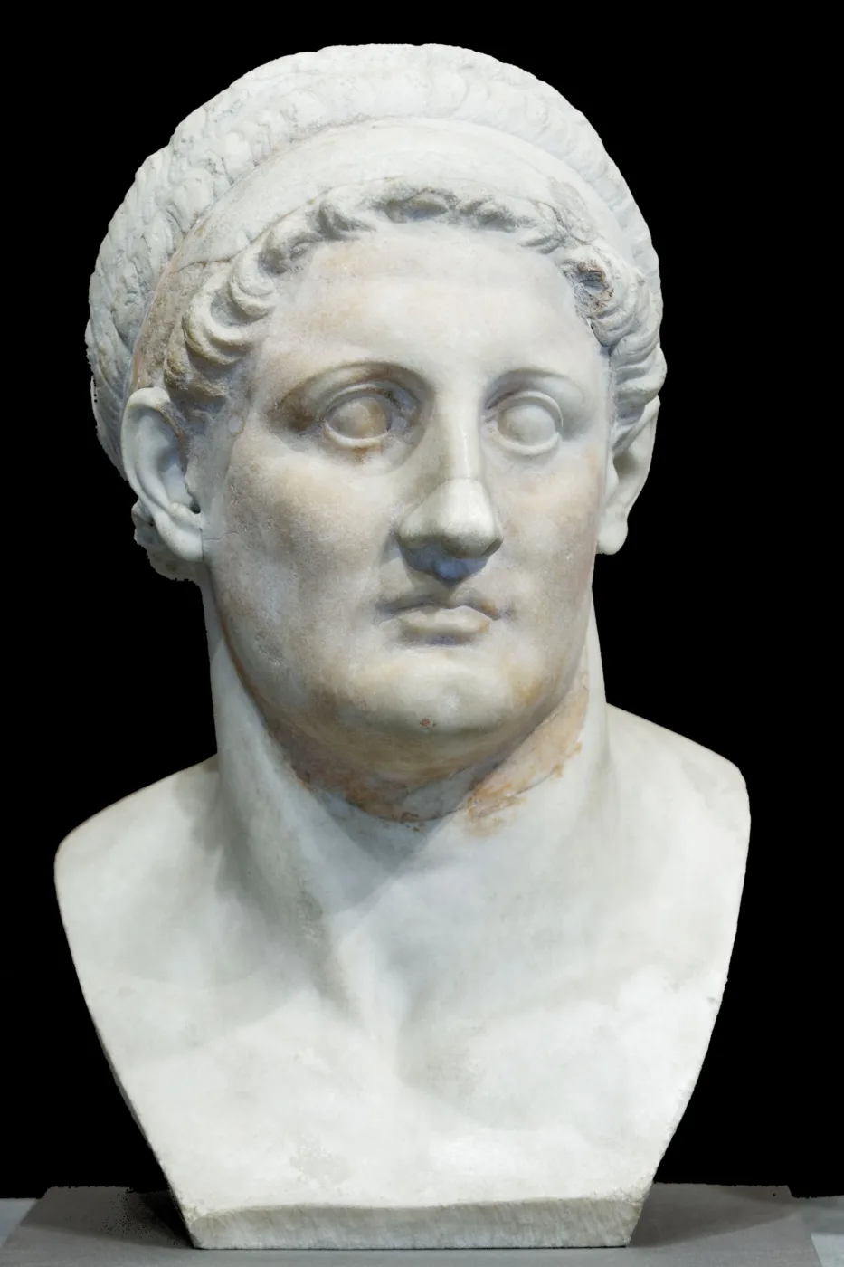 Bust of Ptolemy I Soter, the founder of the Ptolemaic dynasty founder and king of Egypt.