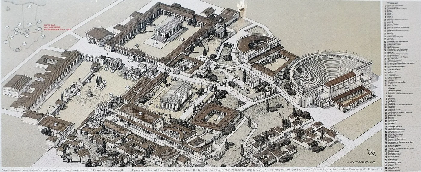 Reconstruction of the ancient city of Corinth