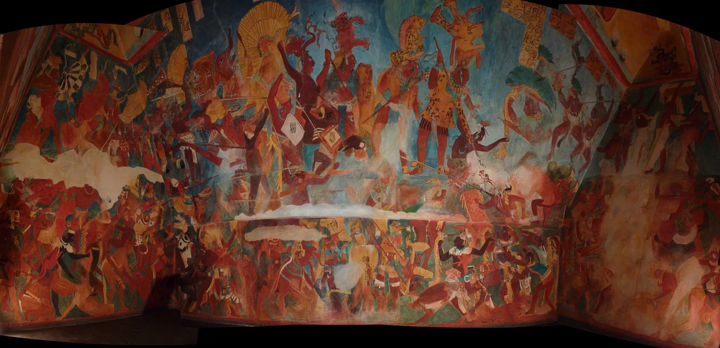 Maya war scene