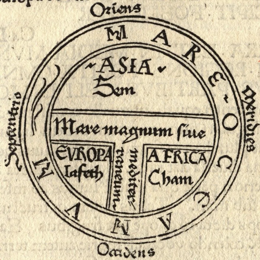 old map of round world T and O style