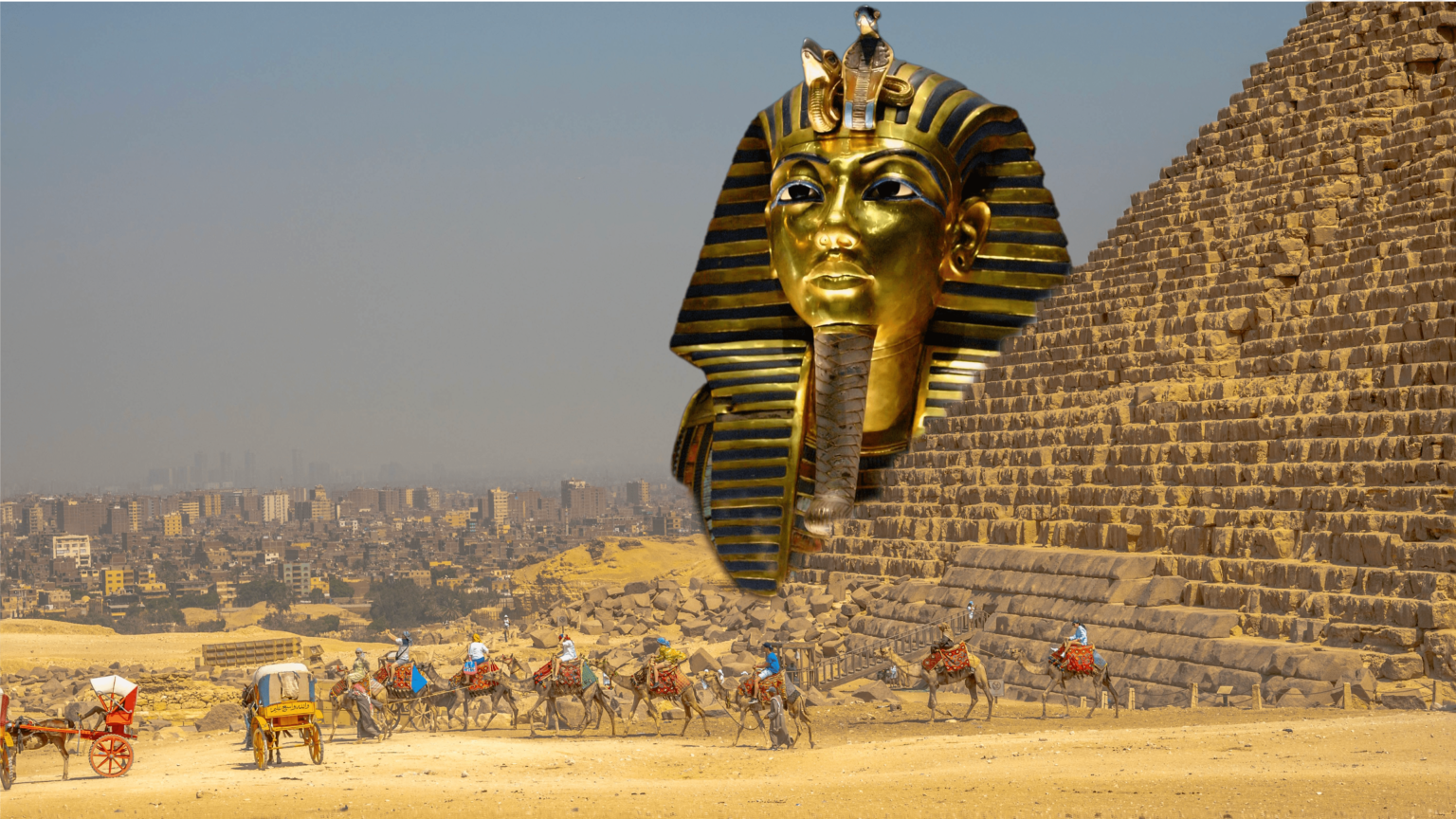 Featured image of article quick guide of ancient egypt, showing Pyramid and Pharaoh