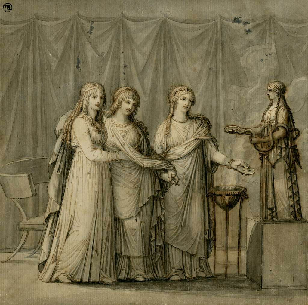 vestal virgins making an offering vanderbilt fine 